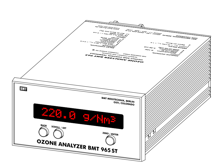 德國BMT 965臭氧檢測儀如何校零(圖1)
